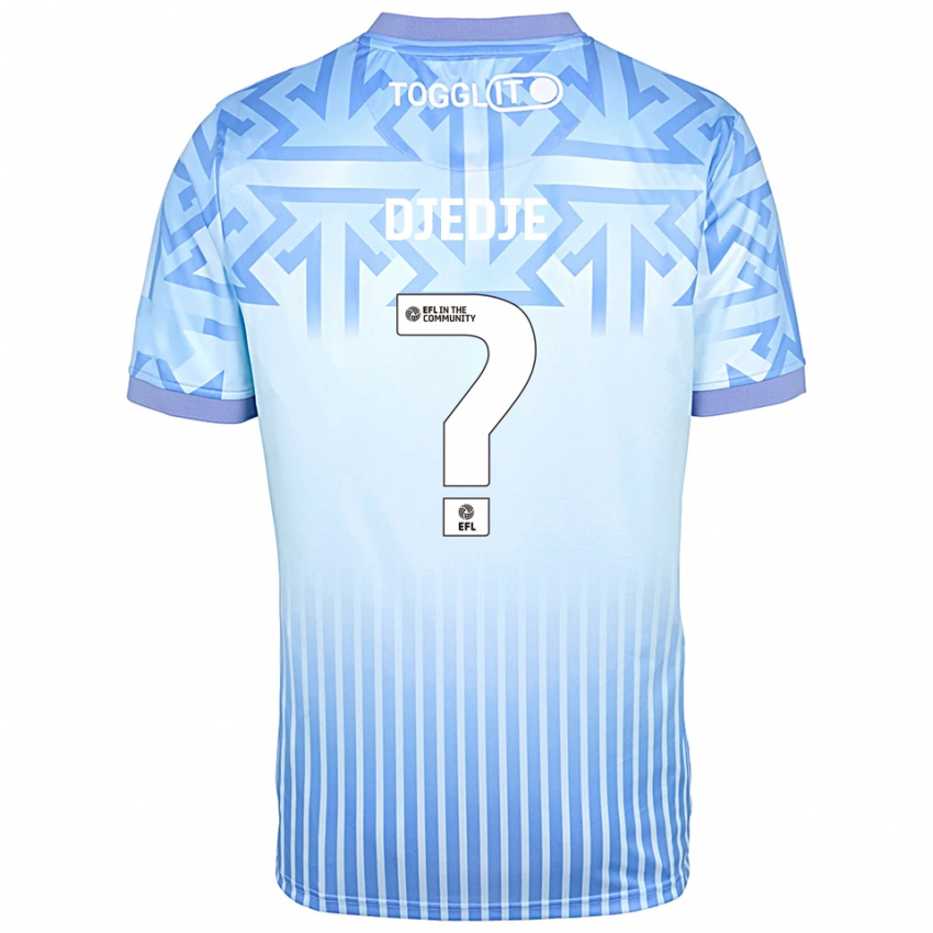 ילדים Eterne Djedje #0 לבן כחול בהיר חולצת שוער 2025/26 חולצה קצרה