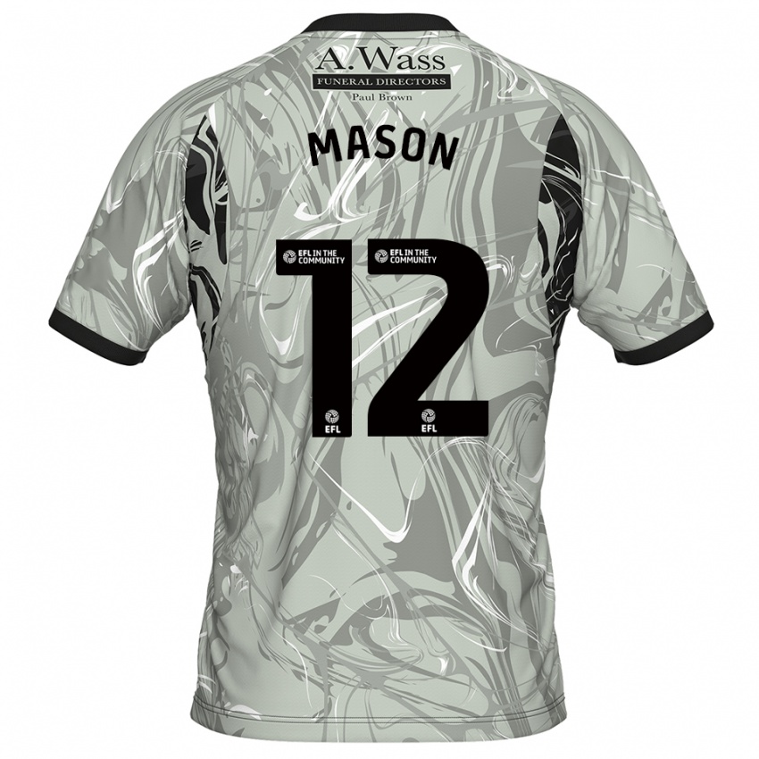 ילדים Owen Mason #12 שחור אפור בהיר חולצת שוער 2025/26 חולצה קצרה