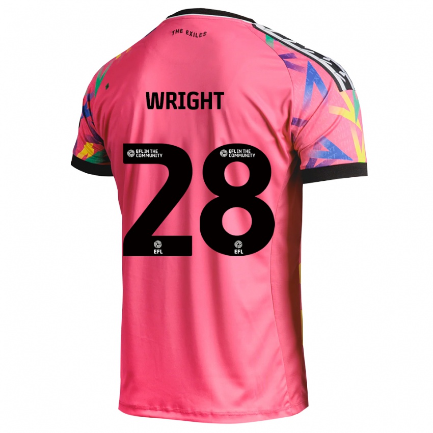 ילדים ג'ורדן רייט #28 מג'נטה חולצת שוער 2025/26 חולצה קצרה