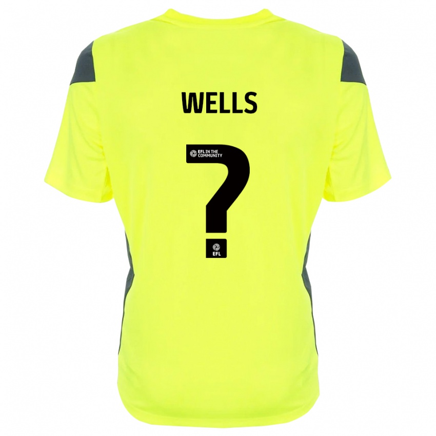 ילדים Liv Wells #0 שחור ירוק פלורסנט חולצת שוער 2025/26 חולצה קצרה