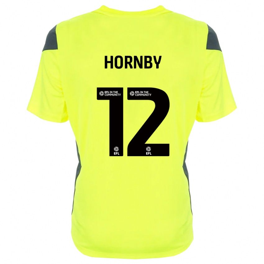 ילדים סם הורנבי #12 שחור ירוק פלורסנט חולצת שוער 2025/26 חולצה קצרה