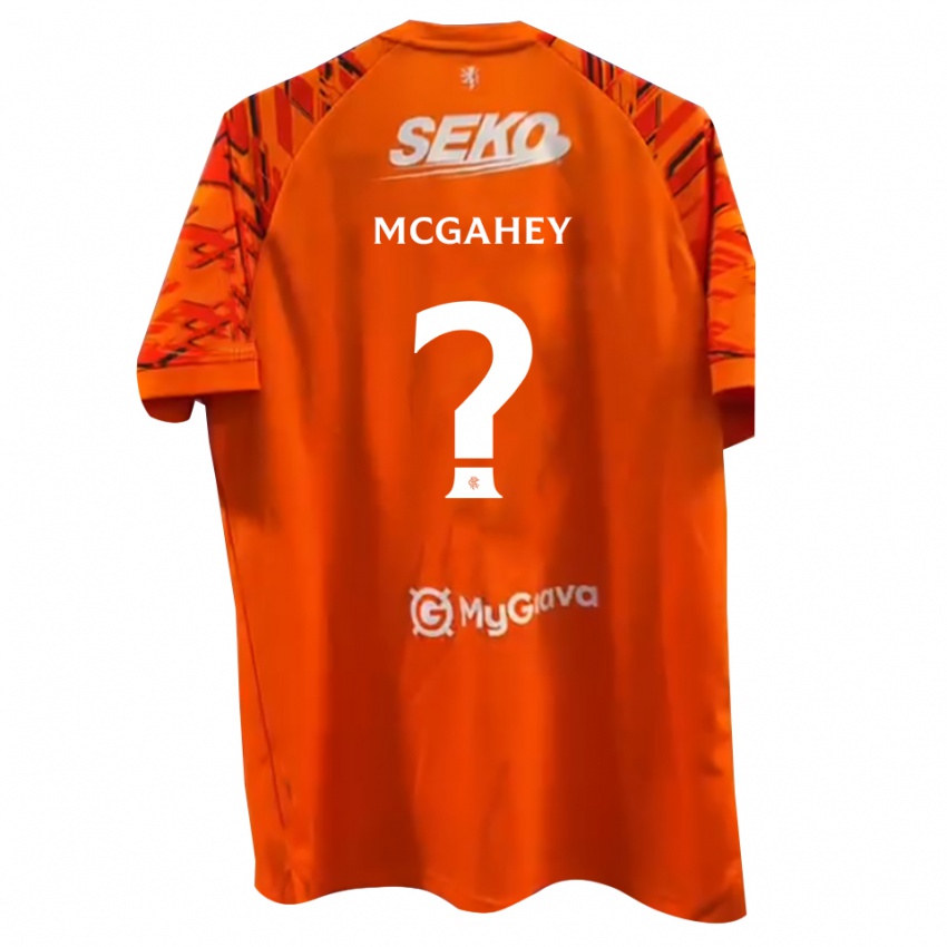 ילדים Lewis McGahey #0 לבן כתום חולצת שוער 2025/26 חולצה קצרה