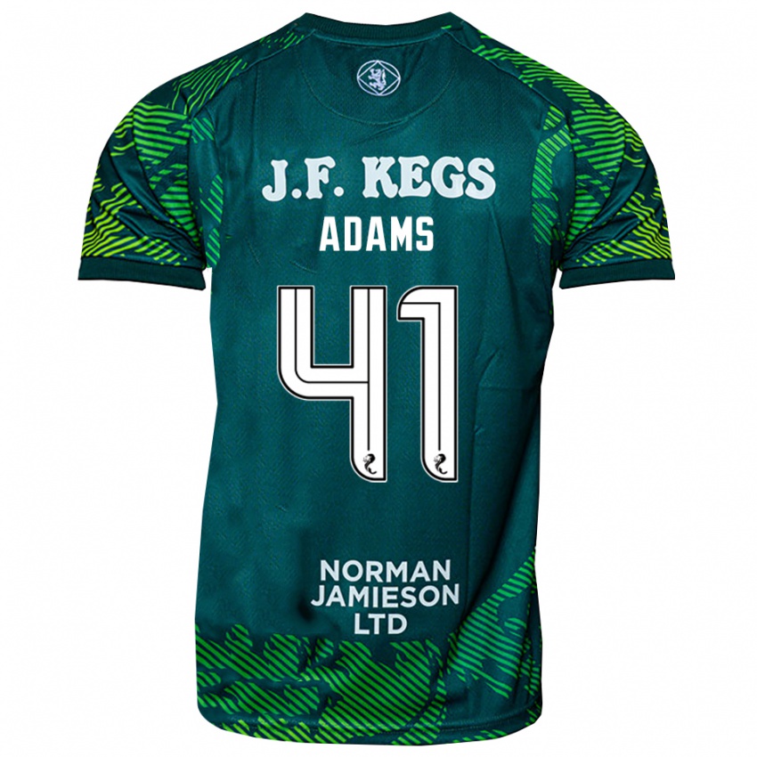 ילדים רואיירי אדמס #41 ירוק לבן חולצת שוער 2025/26 חולצה קצרה