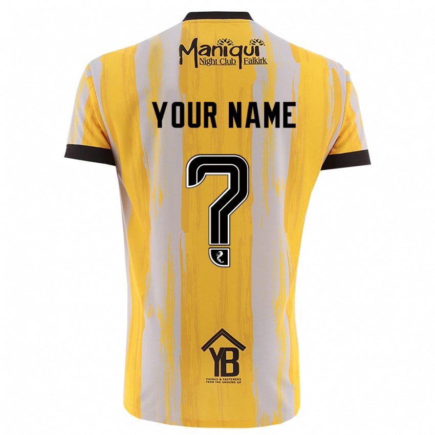 ילדים פאלקירק שחור צהוב חולצת שוער 2025/26 חולצה קצרה