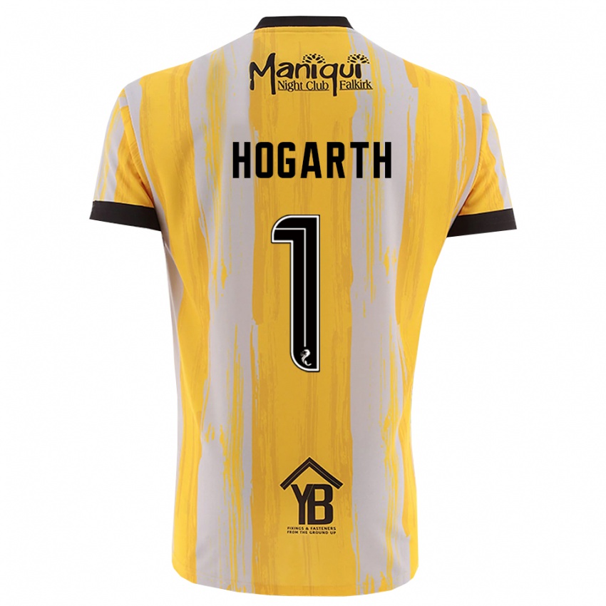 ילדים ניקי הוגארת #1 שחור צהוב חולצת שוער 2025/26 חולצה קצרה