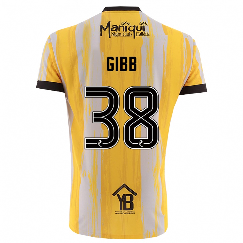 ילדים Thomas Gibb #38 שחור צהוב חולצת שוער 2025/26 חולצה קצרה