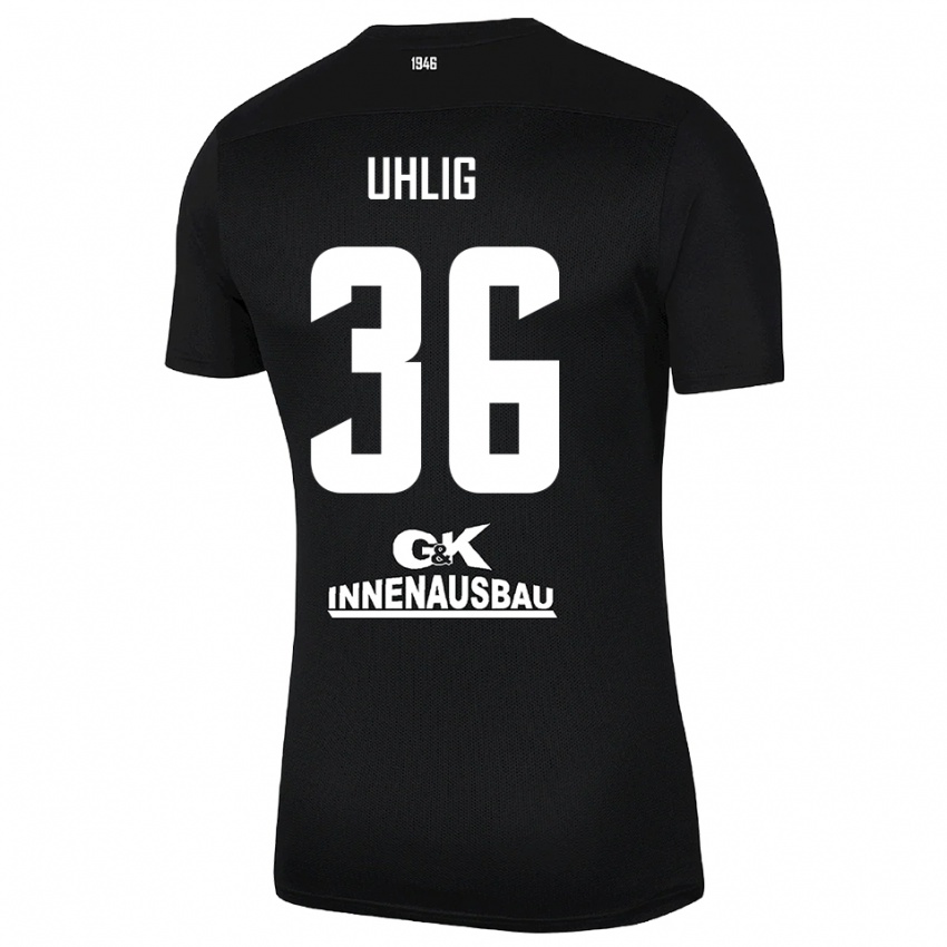 ילדים Max Uhlig #36 שחור לבן חולצת שוער 2025/26 חולצה קצרה