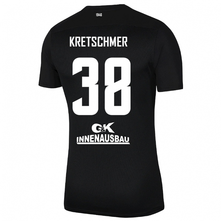 ילדים תיאו טוביאס קרצ׳מר #38 שחור לבן חולצת שוער 2025/26 חולצה קצרה