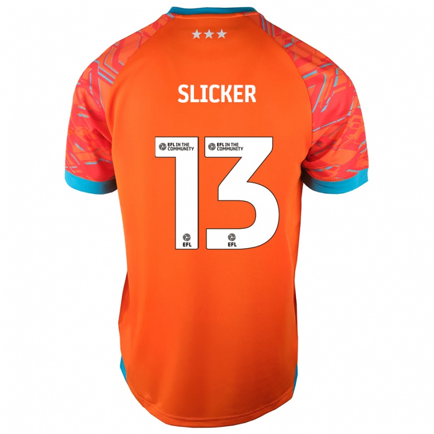 ילדים קירן פיטר סליקר #13 לבן כתום חולצת שוער 2025/26 חולצה קצרה