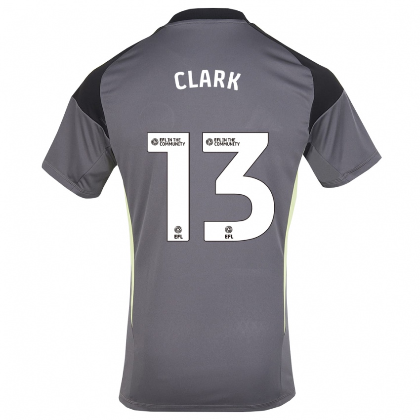 ילדים אוליביה קלארק #13 לבן אפור חולצת שוער 2025/26 חולצה קצרה