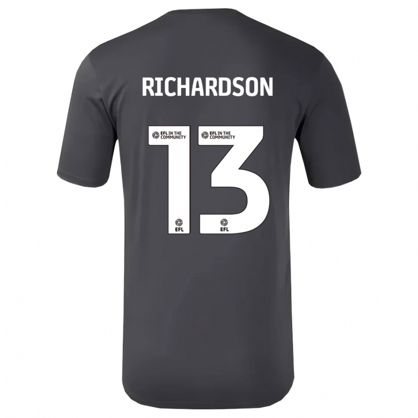 ילדים Joseph Richardson #13 לבן שחור חולצת שוער 2025/26 חולצה קצרה