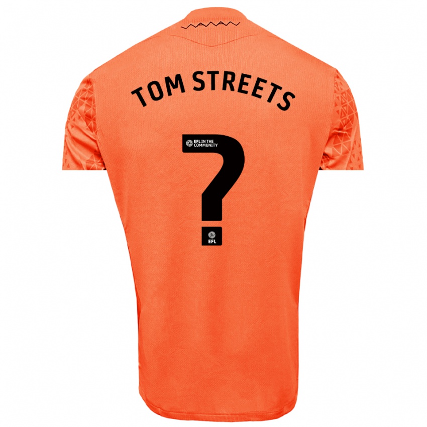 ילדים Tom Streets #0 שחור כתום חולצת שוער 2025/26 חולצה קצרה