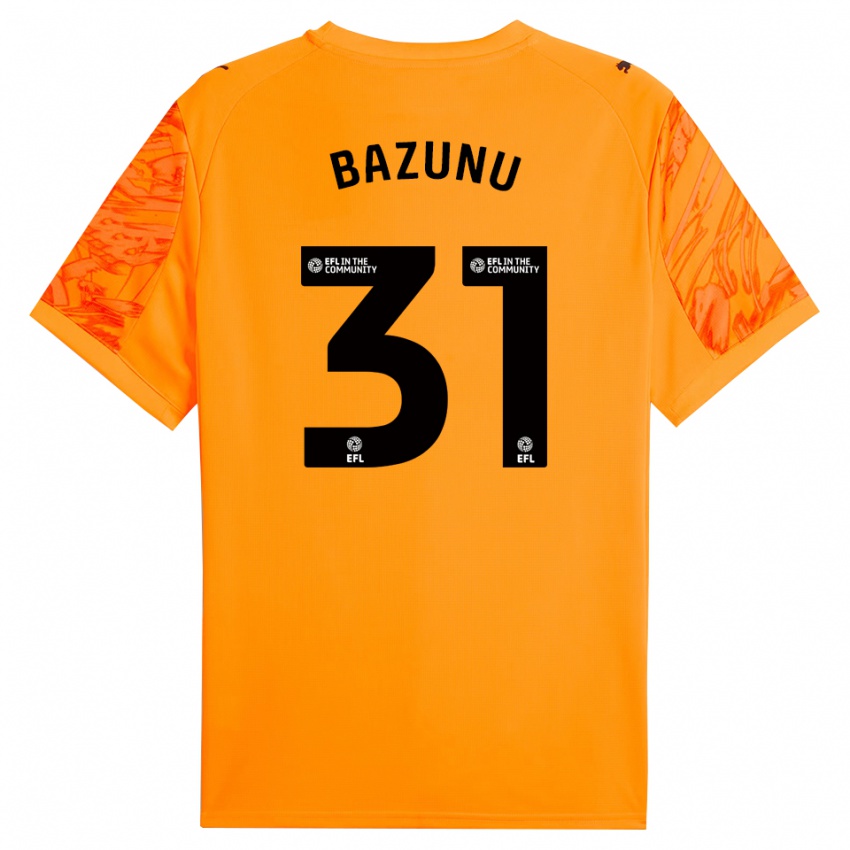 ילדים גווין בזונו #31 כתום שחור חולצת שוער 2025/26 חולצה קצרה