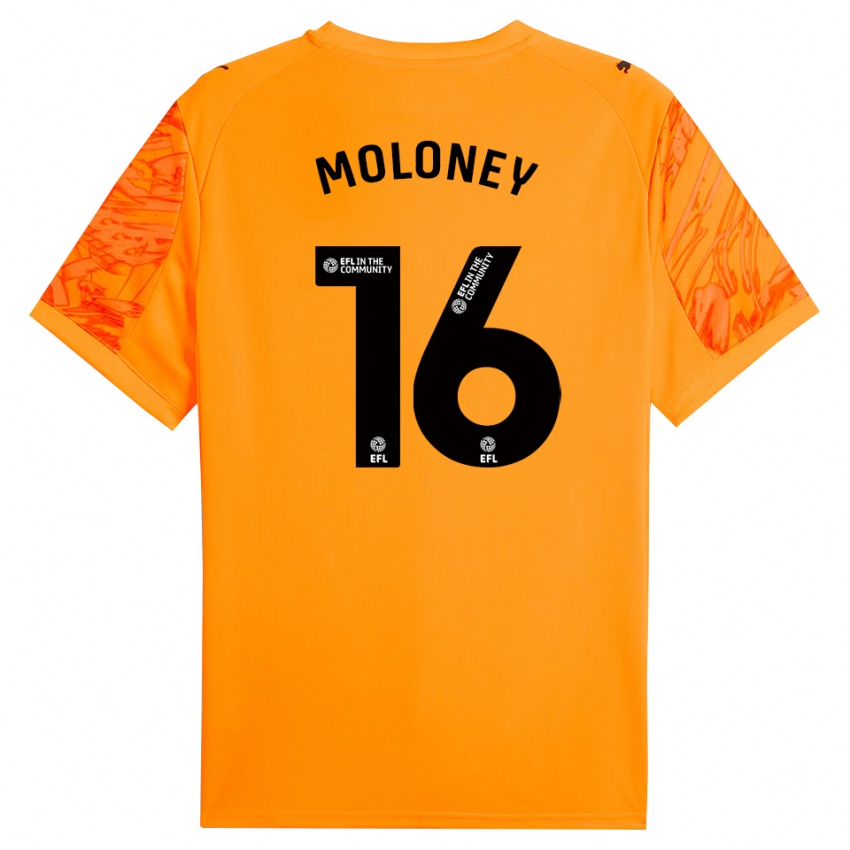 ילדים ג'ורג' מולוני #16 כתום שחור חולצת שוער 2025/26 חולצה קצרה