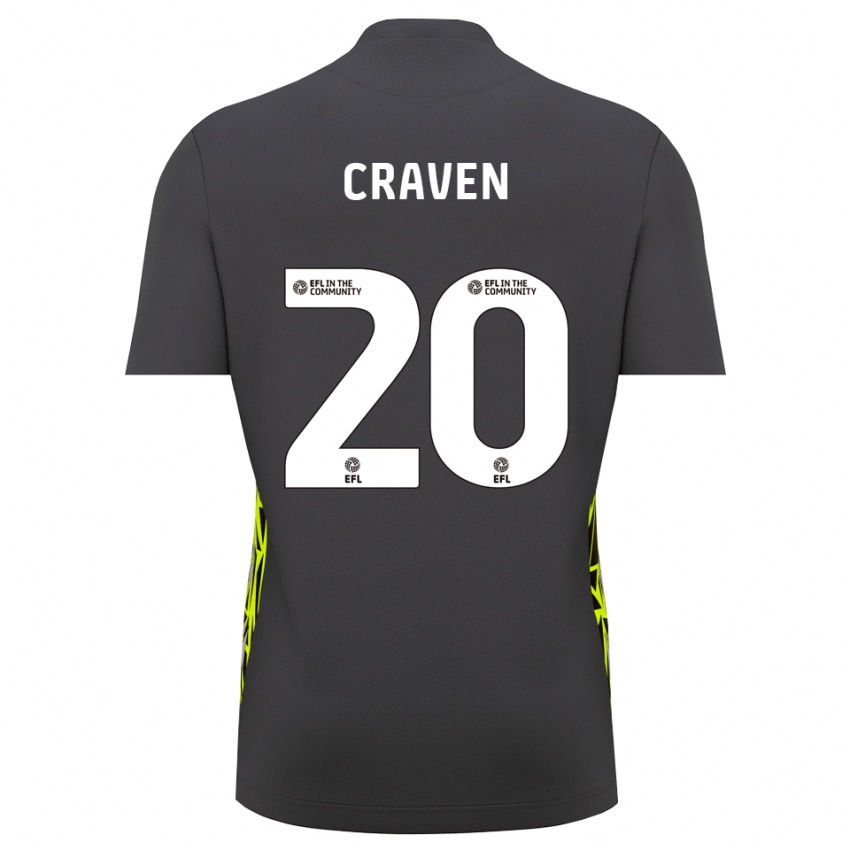 ילדים Lizzie Craven #20 ירוק יער אפור חולצת שוער 2025/26 חולצה קצרה