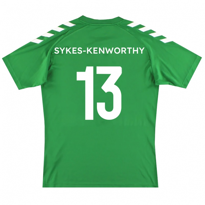 ילדים ג'ורג' סייקס-קנוורתי #13 לבן ירוק חולצת שוער 2025/26 חולצה קצרה