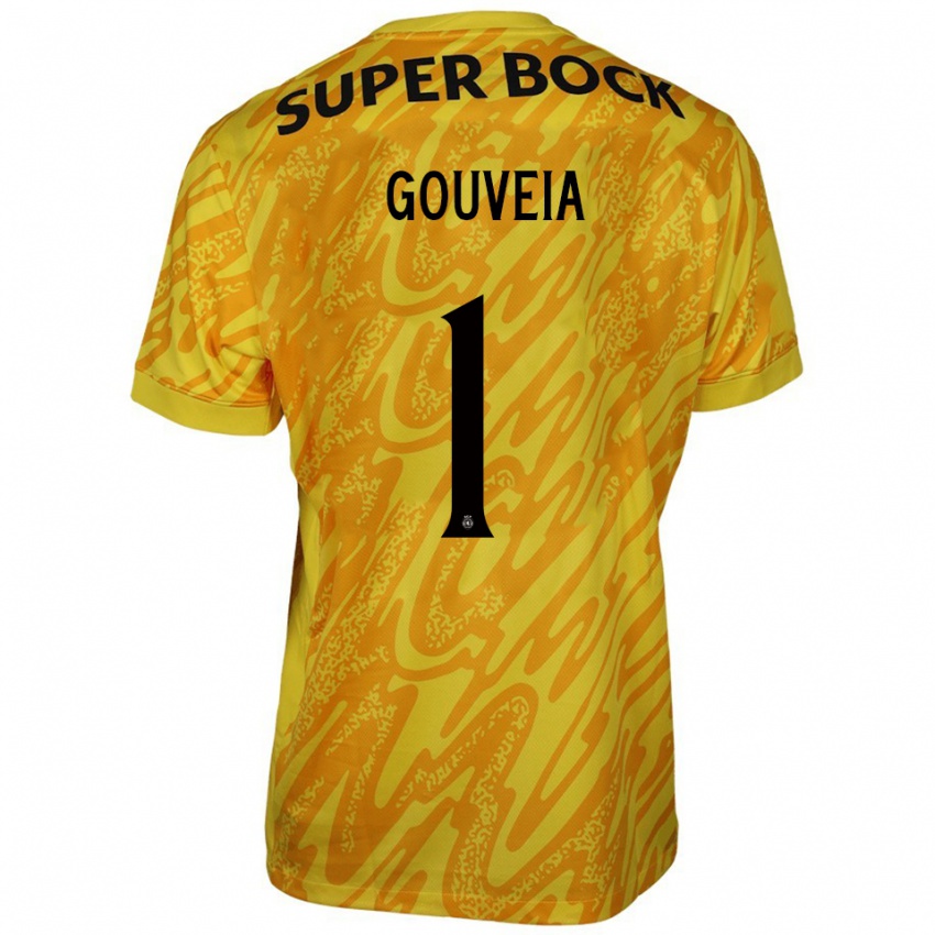 ילדים מיגל גוביה #1 צהוב כתום חולצת שוער 2025/26 חולצה קצרה