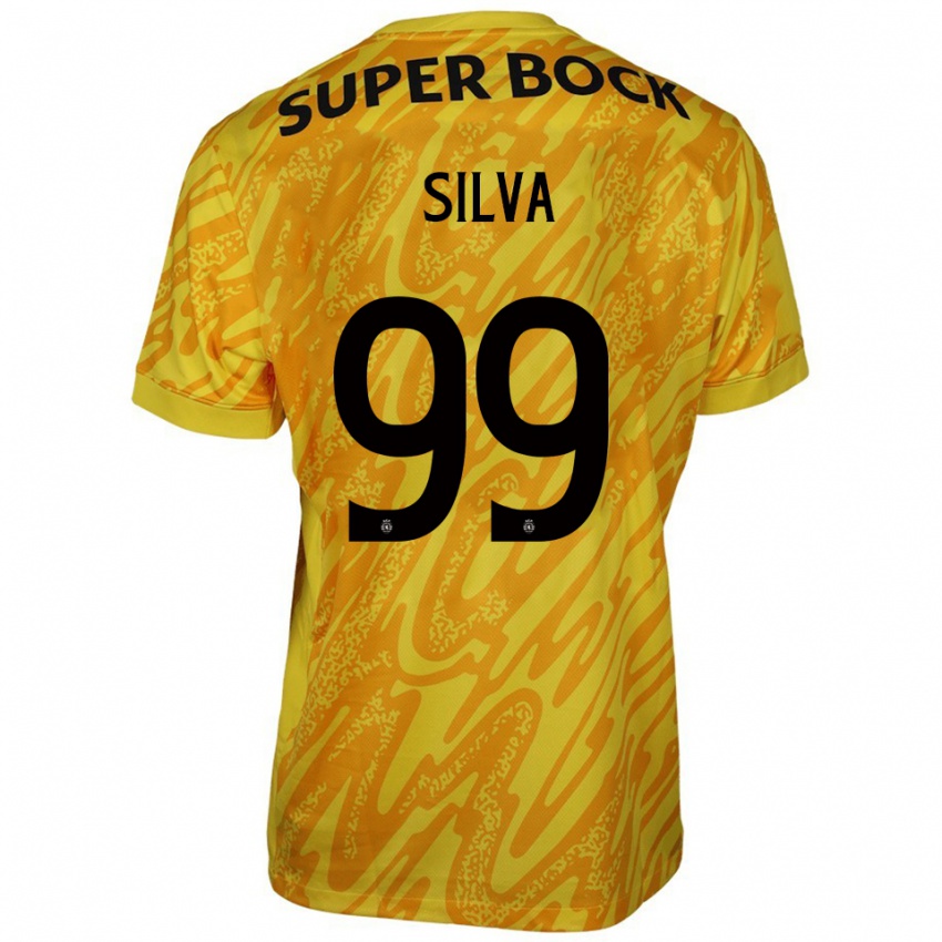 ילדים פרנסיסקו סילבה #99 צהוב כתום חולצת שוער 2025/26 חולצה קצרה