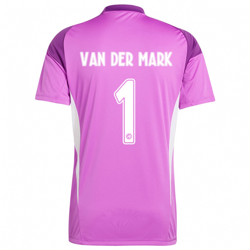 ילדים ג׳ספר ואן דר מארק #1 סגול בהיר לבן חולצת שוער 2025/26 חולצה קצרה