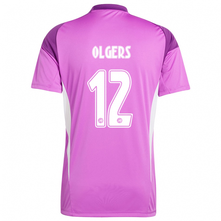 ילדים גוס אולגרס #12 סגול בהיר לבן חולצת שוער 2025/26 חולצה קצרה