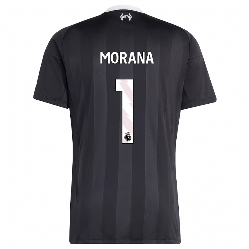 ילדים נתן מורן #1 שחור לבן חולצת שוער 2025/26 חולצה קצרה