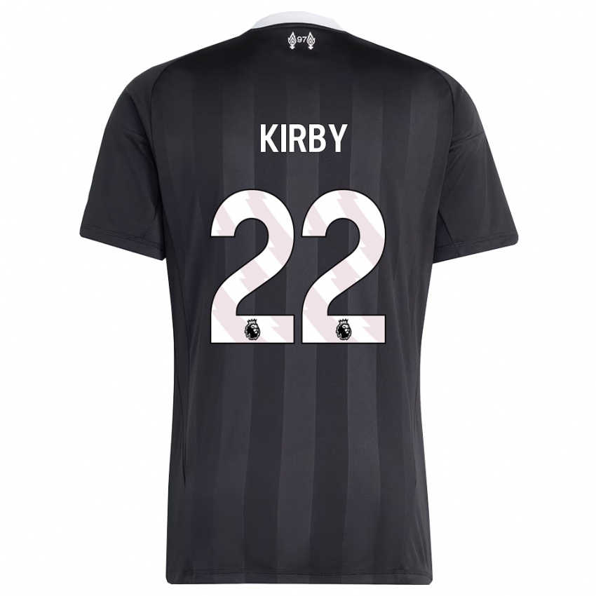 ילדים פיי קירבי #22 שחור לבן חולצת שוער 2025/26 חולצה קצרה