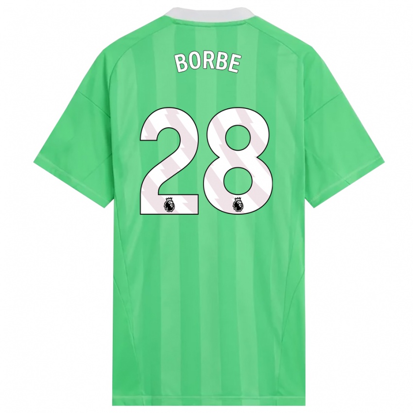 ילדים אנקי בורבה #28 ירוק בהיר לבן חולצת שוער 2025/26 חולצה קצרה