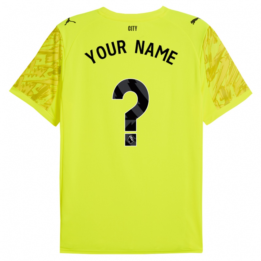 ילדים מנצ'סטר סיטי צהוב כתום שחור חולצת שוער 2025/26 חולצה קצרה