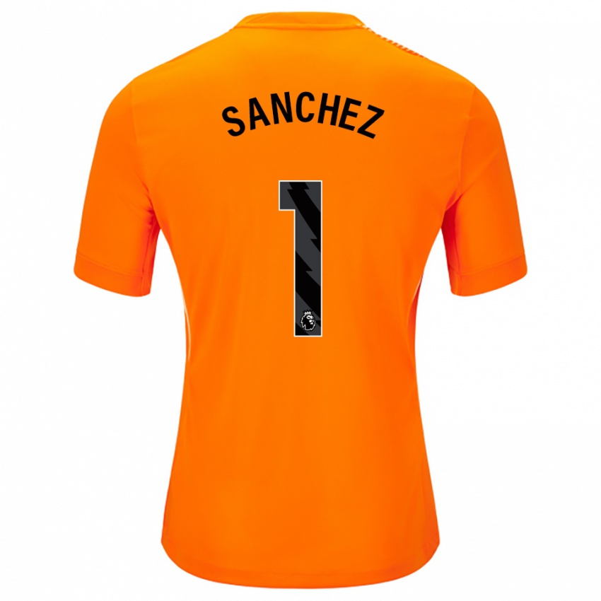 ילדים רוברט סאנצ'ס #1 כתום שחור חולצת שוער 2025/26 חולצה קצרה