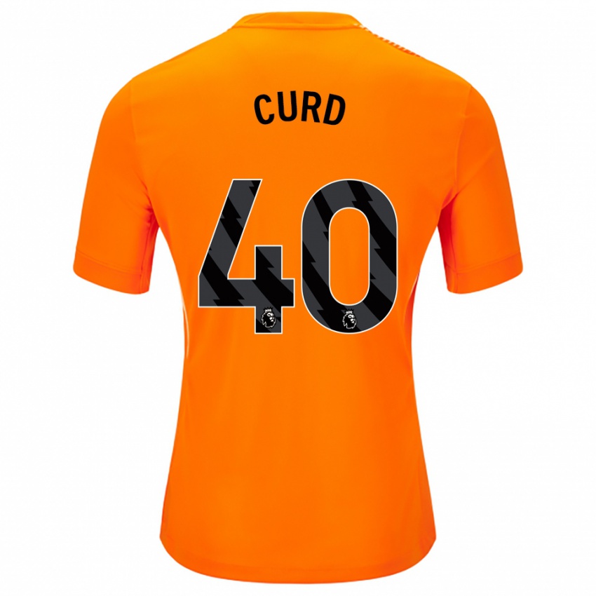 ילדים טד קורט #40 כתום שחור חולצת שוער 2025/26 חולצה קצרה