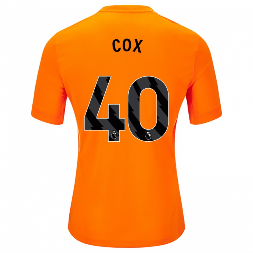 ילדים Katie Cox #40 כתום שחור חולצת שוער 2025/26 חולצה קצרה