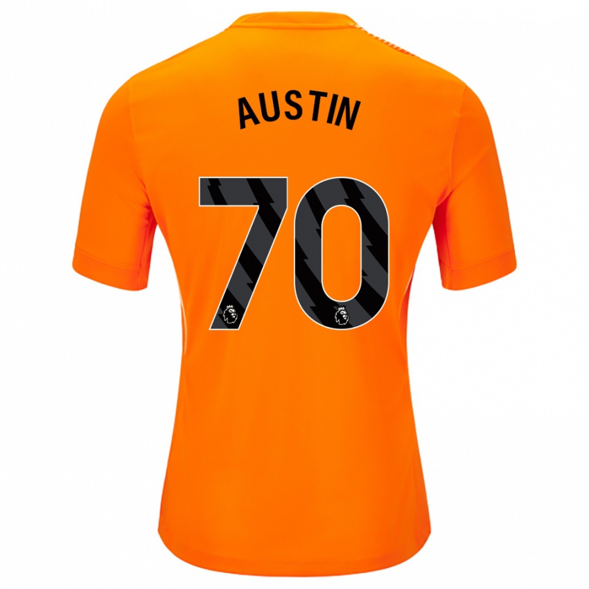 ילדים Jack Austin #70 כתום שחור חולצת שוער 2025/26 חולצה קצרה