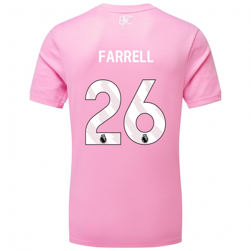 ילדים Lucy Farrell #26 ורוד לבן חולצת שוער 2025/26 חולצה קצרה