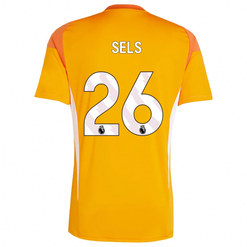 ילדים מאטס סלס #26 כתום לבן חולצת שוער 2025/26 חולצה קצרה