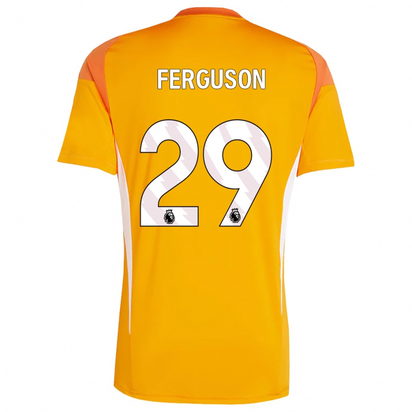 ילדים ג׳ורג׳י פרגוסון #29 כתום לבן חולצת שוער 2025/26 חולצה קצרה