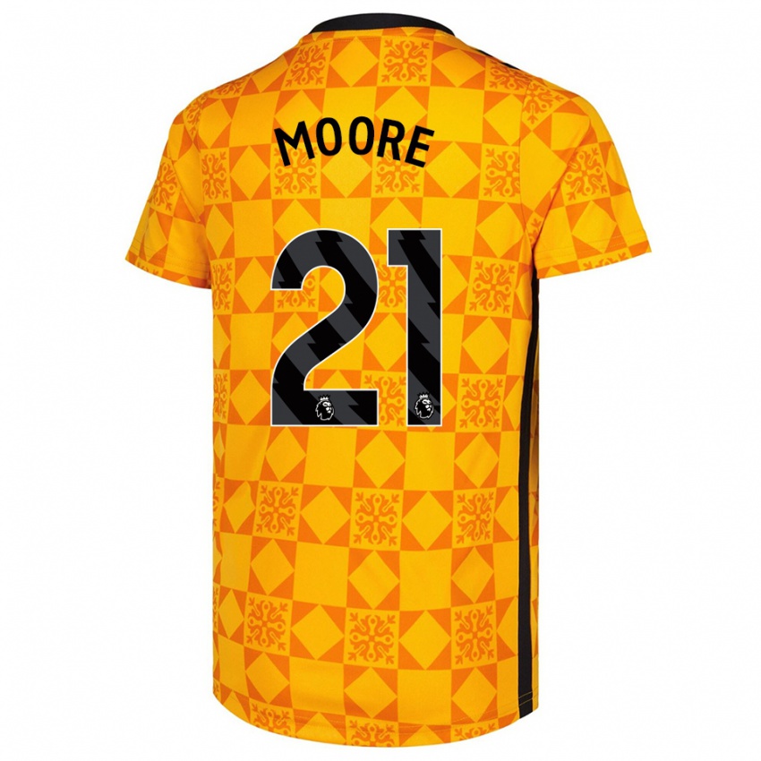 ילדים סיימון מור #21 צהוב שחור חולצת שוער 2025/26 חולצה קצרה