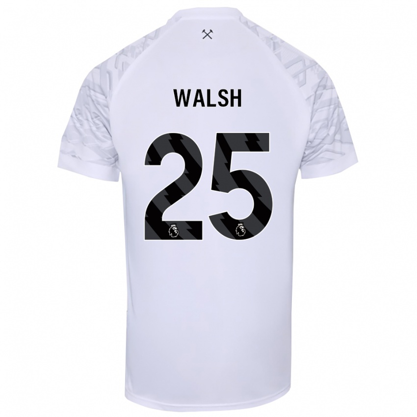 ילדים מייגן וולש #25 שחור לבן חולצת שוער 2025/26 חולצה קצרה