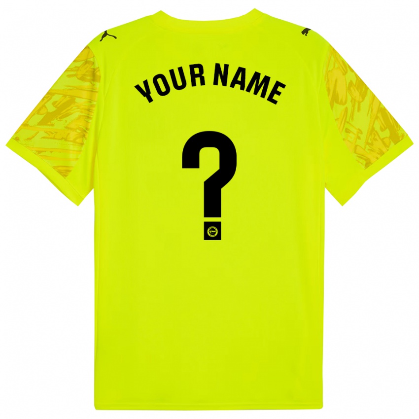 ילדים דפורטיבו אלאבס צהוב שחור חולצת שוער 2025/26 חולצה קצרה