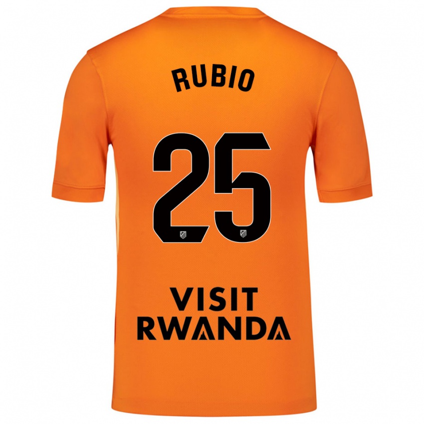 ילדים Daniel Rubio #25 כתום שחור חולצת שוער 2025/26 חולצה קצרה