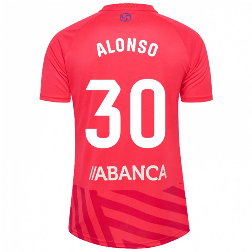 ילדים Adriana Alonso #30 אדום לבן חולצת שוער 2025/26 חולצה קצרה