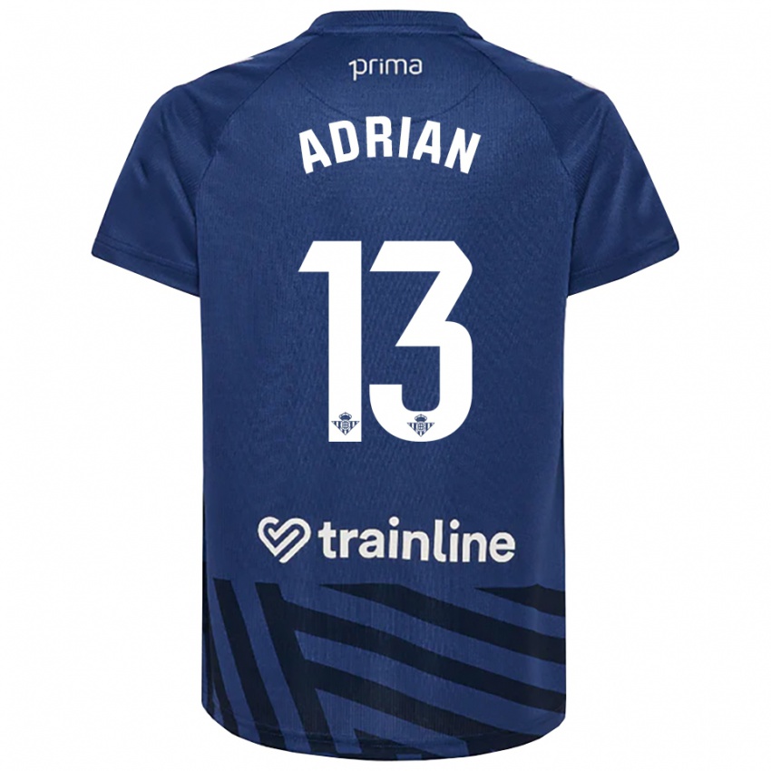 ילדים אדריאן #13 כחול מלכותי לבן חולצת שוער 2025/26 חולצה קצרה