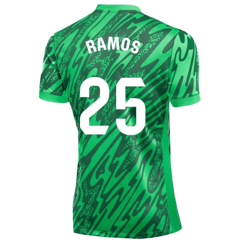 ילדים אלחנדרו ראמוס #25 ירוק כהה לבן חולצת שוער 2025/26 חולצה קצרה
