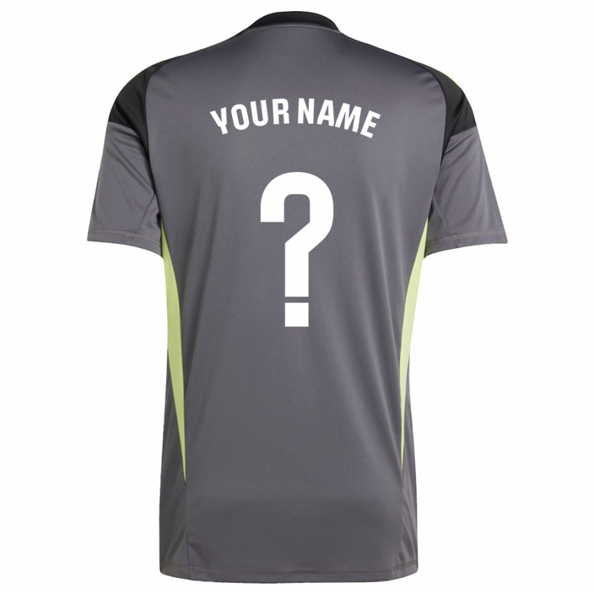 ילדים ריאל אוביידו אפור כהה שחור חולצת שוער 2025/26 חולצה קצרה