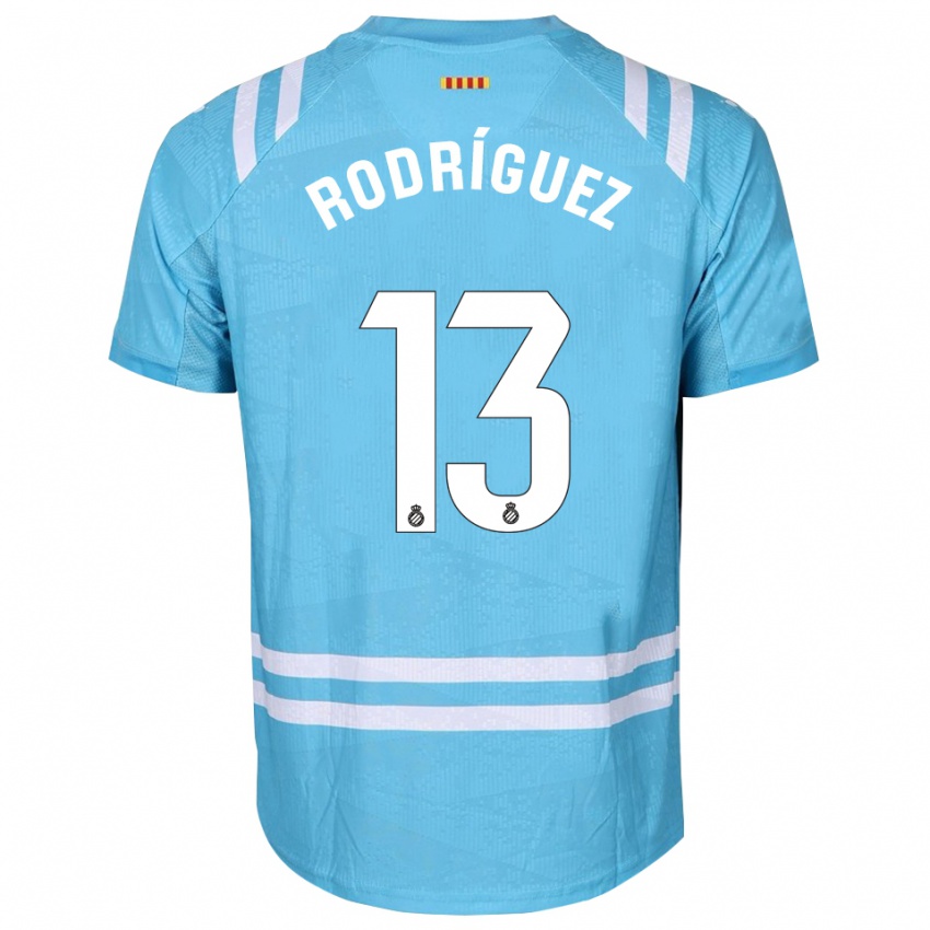 ילדים Joel Rodríguez #13 כחול בהיר לבן חולצת שוער 2025/26 חולצה קצרה