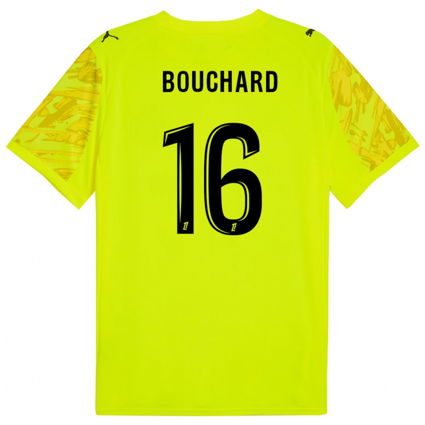 ילדים אמבר בושאר #16 ירוק פלורסנט שחור חולצת שוער 2025/26 חולצה קצרה