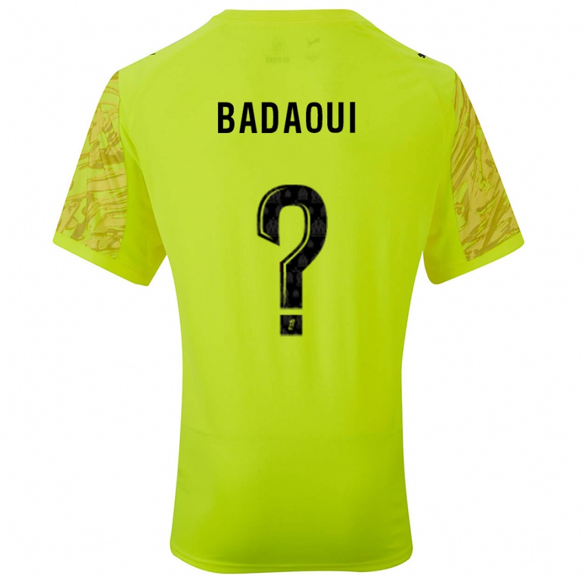 ילדים Yassine Badaoui #0 ירוק פלורסנט שחור חולצת שוער 2025/26 חולצה קצרה