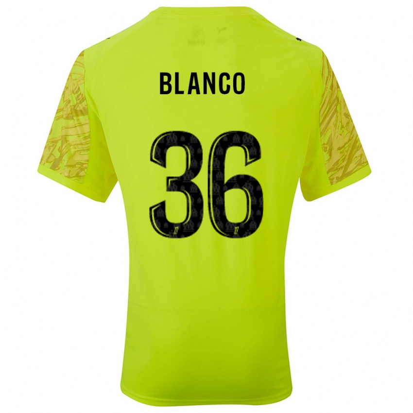 ילדים רובן בלנקו #36 ירוק פלורסנט שחור חולצת שוער 2025/26 חולצה קצרה