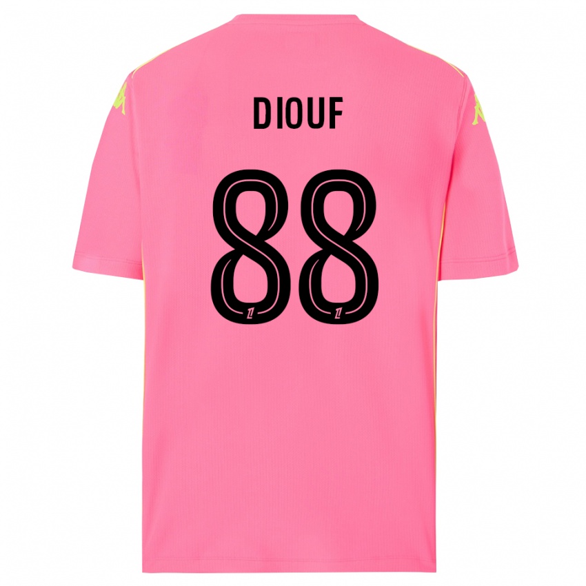 ילדים יהבאן דיוף #88 ורוד לוהט שחור חולצת שוער 2025/26 חולצה קצרה