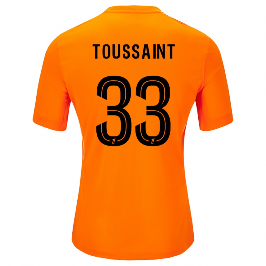 ילדים Océane Toussaint #33 כתום שחור חולצת שוער 2025/26 חולצה קצרה