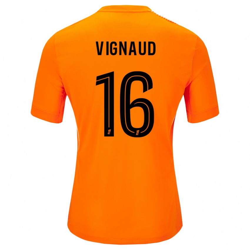 ילדים ארתור ויגנו #16 כתום שחור חולצת שוער 2025/26 חולצה קצרה